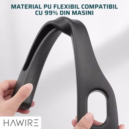 Set 2 suporturi pentru scaune auto HAWIRE cu 2 compartimente de depozitare, universale, Negru